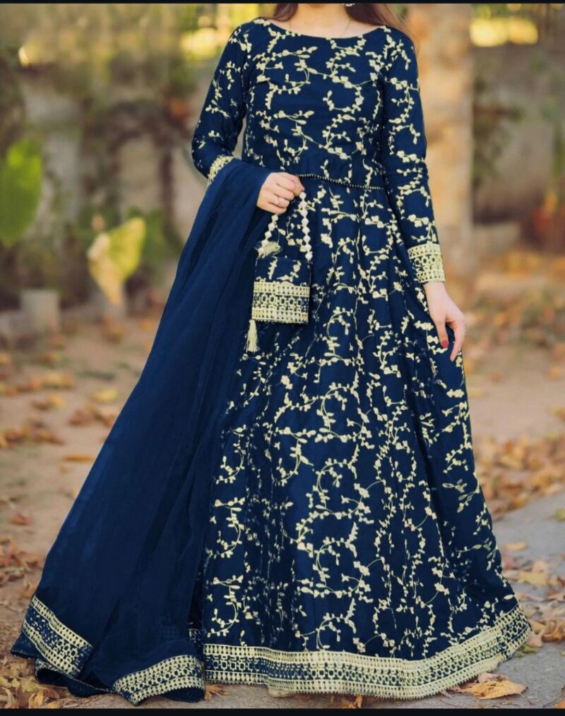 Silk Embroidered Lehenga