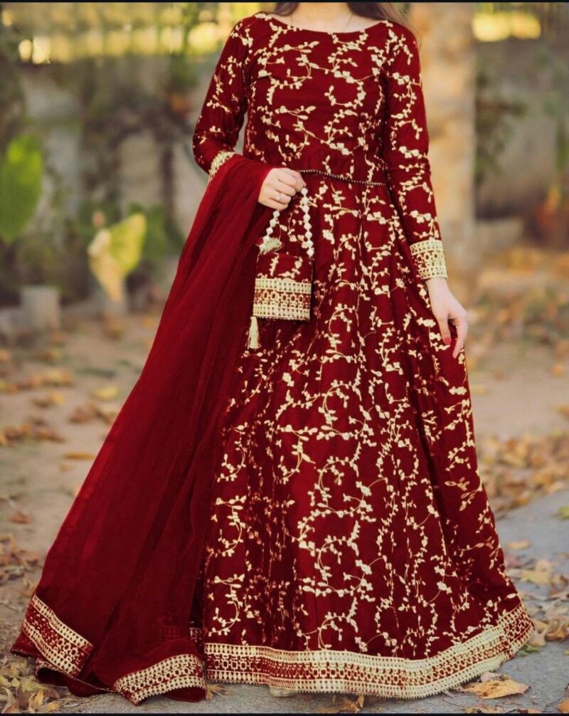 Silk Embroidered Lehenga - Image 4