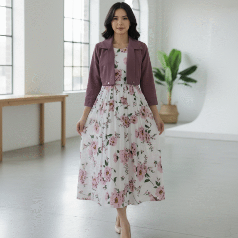 Georgette Smokey Gazer Maxi with Shirt