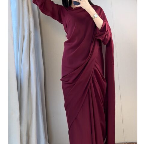 Completely Stitched 7.5 Yards Chiffon Saree