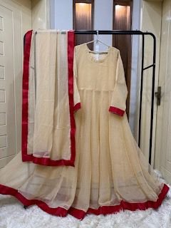 Chiffon Maxi with Dupatta – Silk Embellished