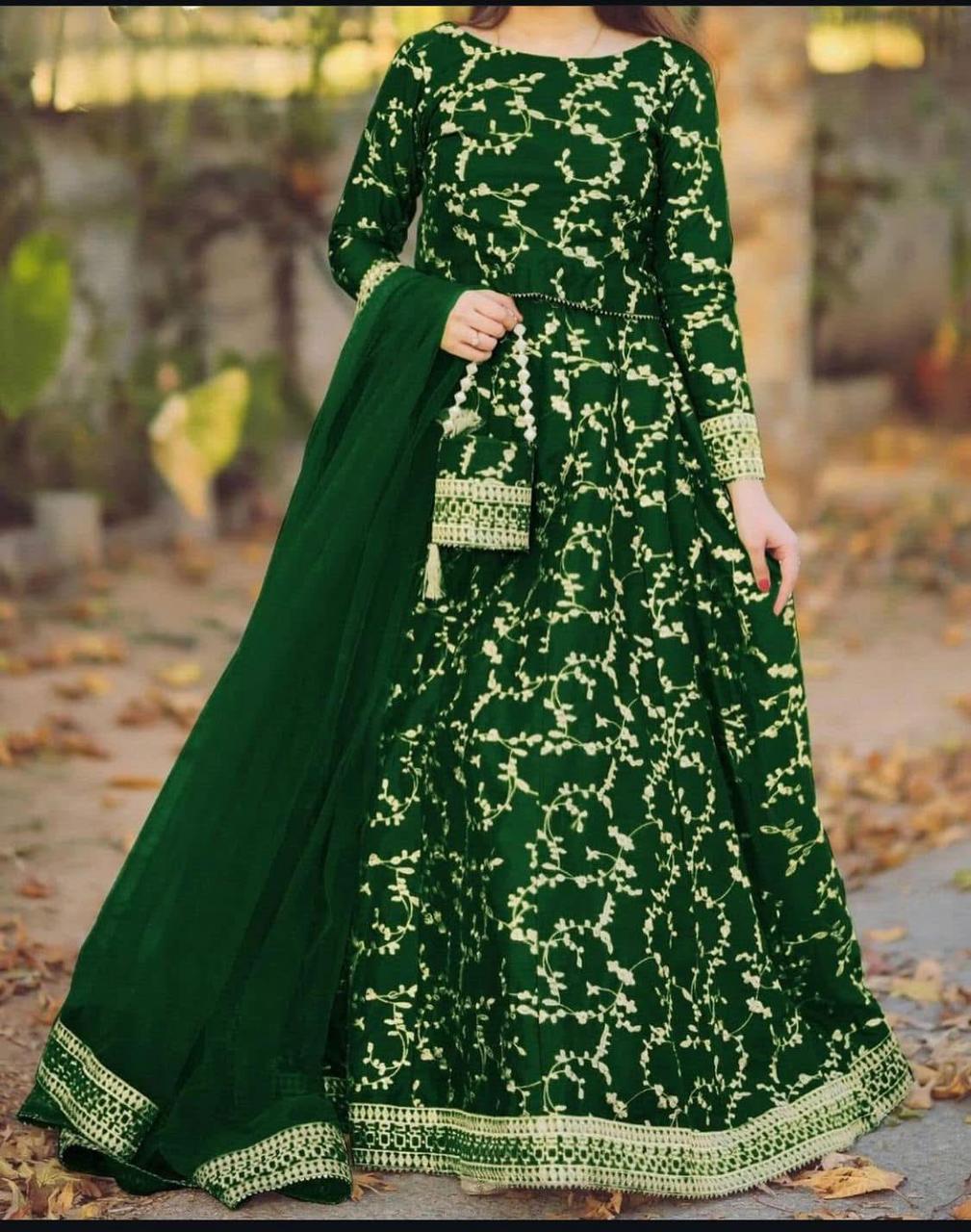 Shemoz Silk Embroidered Lehnga Choli with Potli & Dupatta