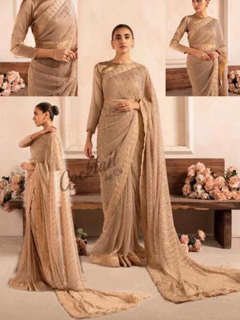 Sequins Moonlight Saree - Image 4