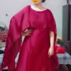 Silk Attached Cape Maxi 1PC