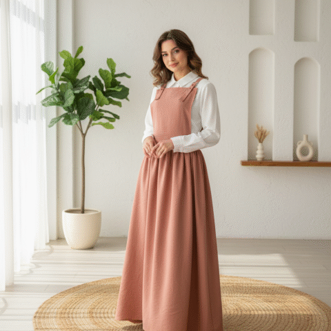 Pinafore Maxi with Shirt 2PC