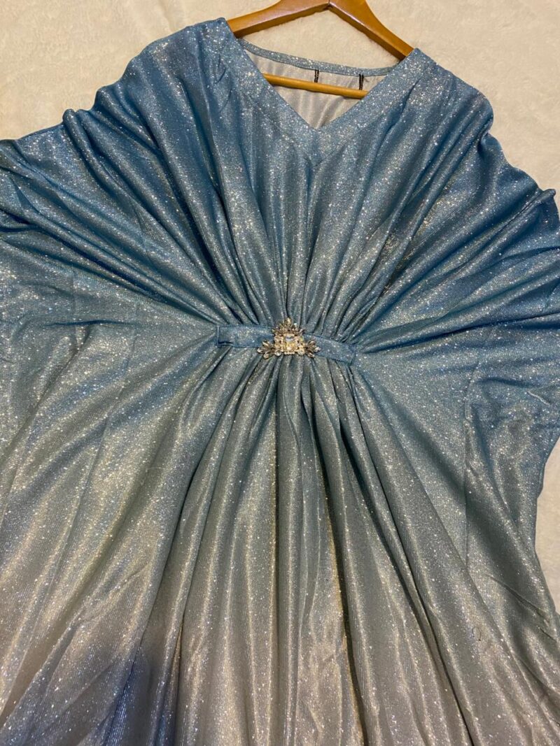 Premium Gradient Shimmer Kaftan – Luxury Party Wear 1PC - Image 6