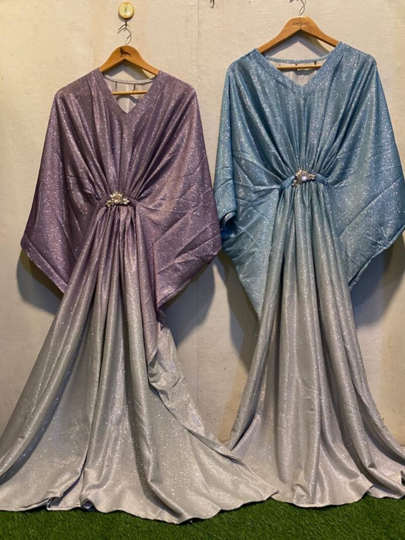 Premium Gradient Shimmer Kaftan – Luxury Party Wear 1PC - Image 17