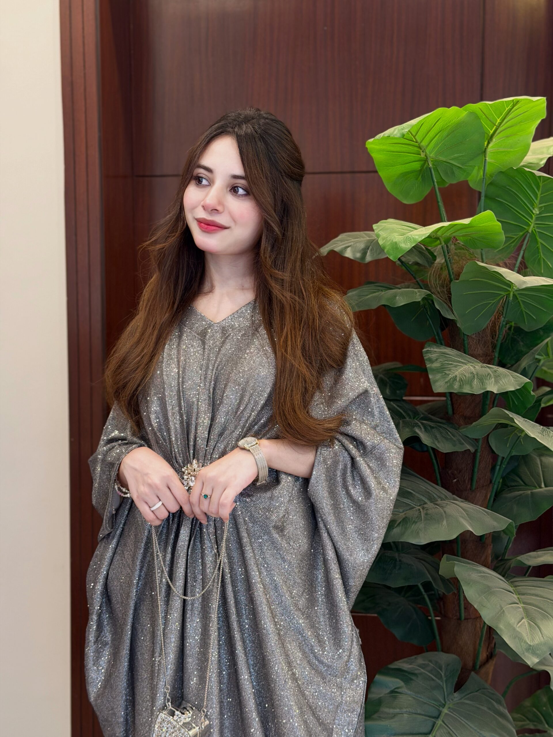 Premium Gradient Shimmer Kaftan – Luxury Party Wear 1PC - Image 3