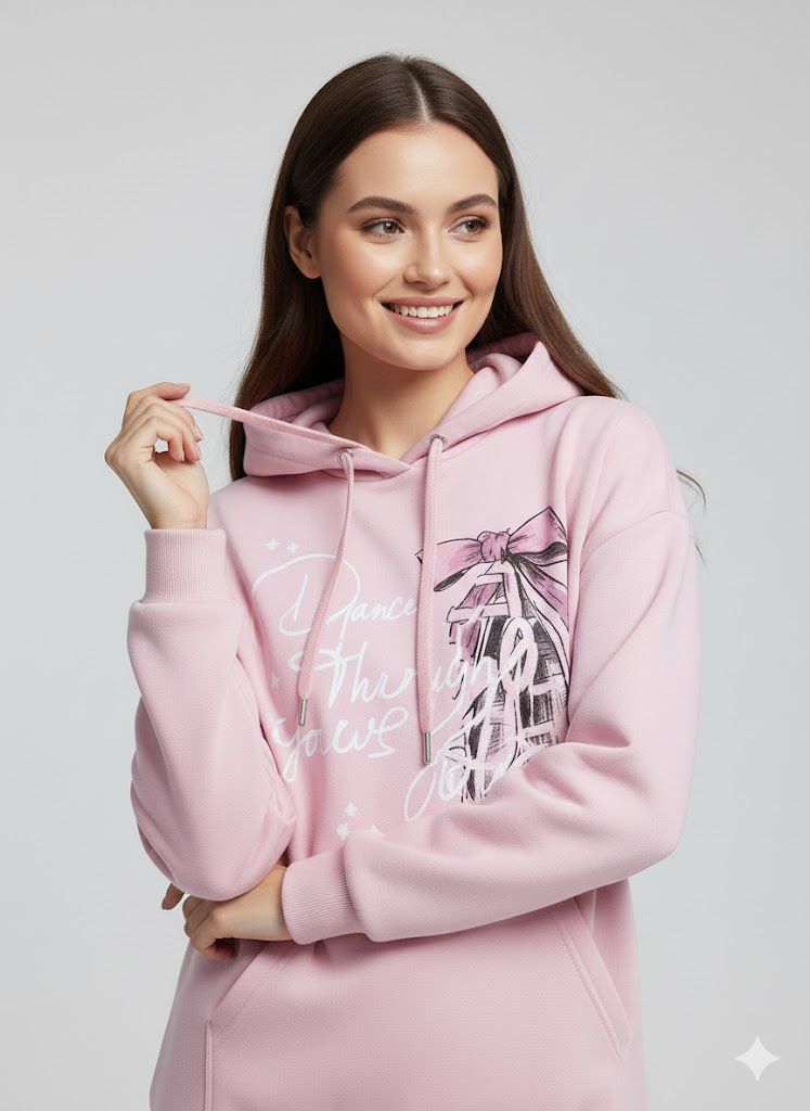 Pink Fleece Hoodie - Image 2