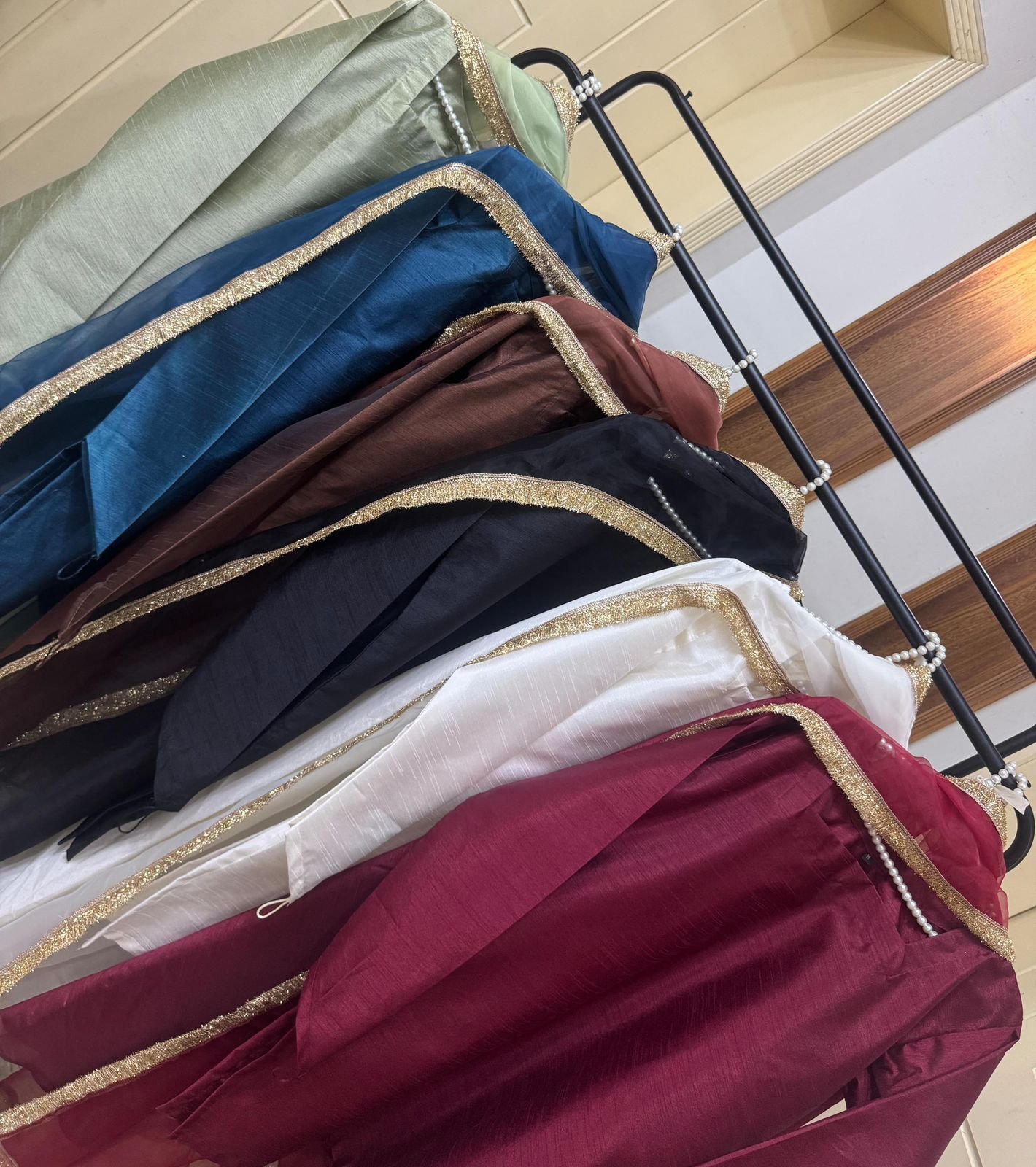 Luxe Rawsilk 3-Piece plazo Set with Organza Dupatta - Image 5