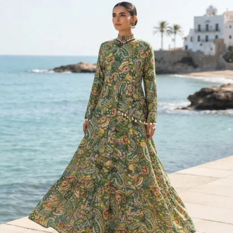 alt="vibrant floral maxi dress floor length"