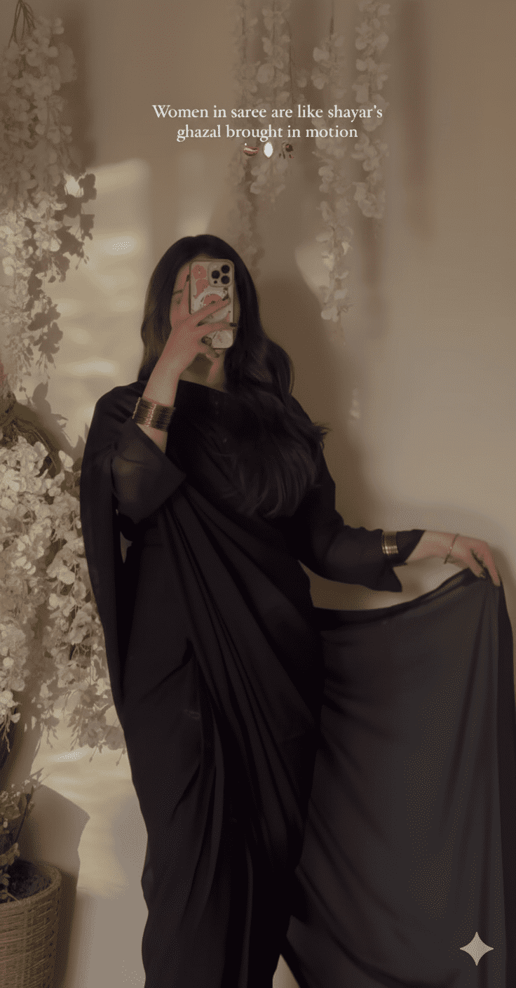 Completely Stitched 7.5 Yards Chiffon Saree - Image 3