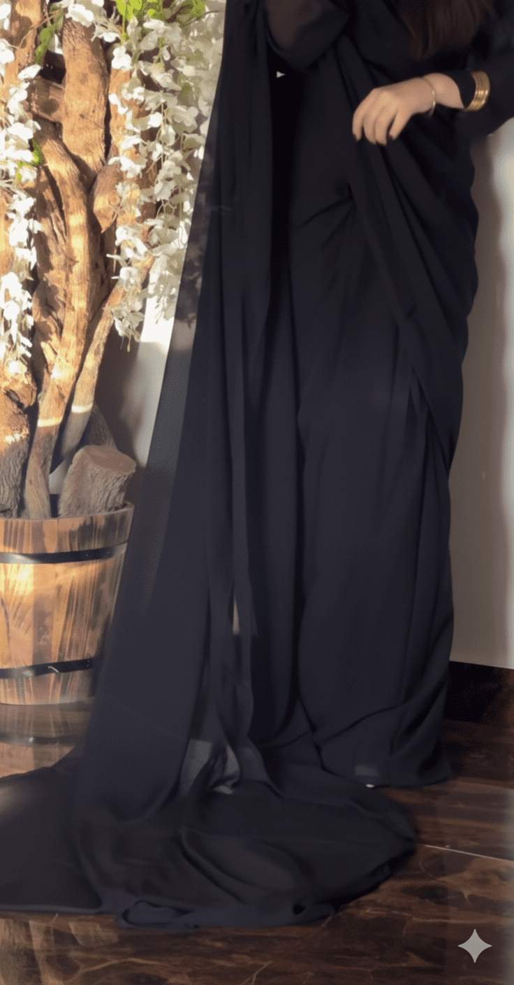 Completely Stitched 7.5 Yards Chiffon Saree - Image 5