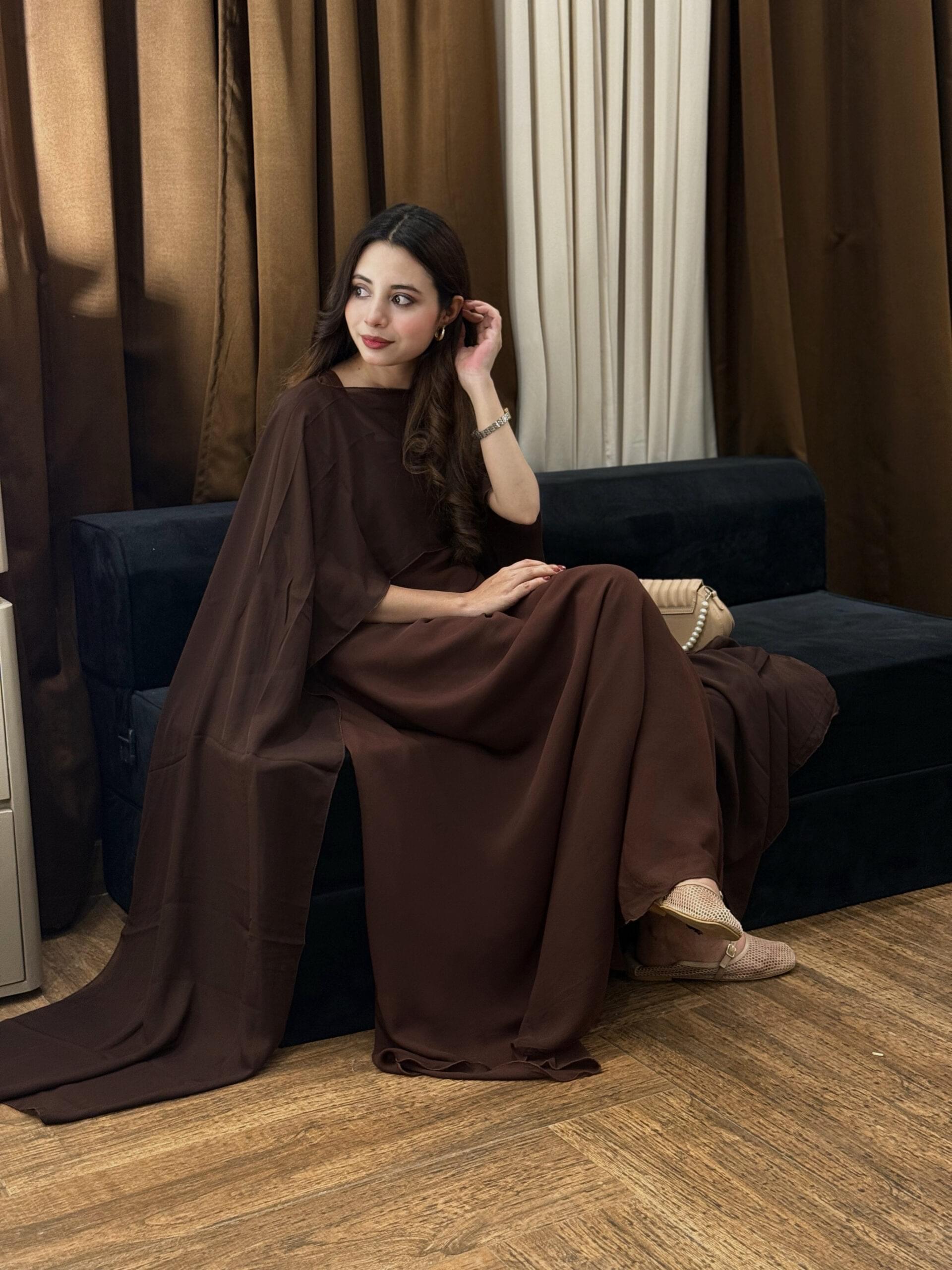 Chiffon Cape Flora Maxi with Trouser