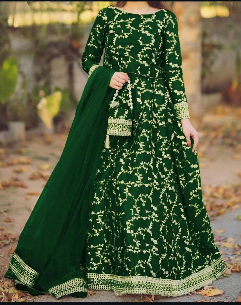 Shemoz Silk Embroidered Lehnga Choli with Potli & Dupatta