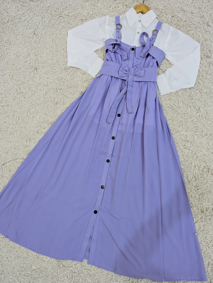 Trending Western Romper 2PC with Butterfly Bow Belt - Image 3