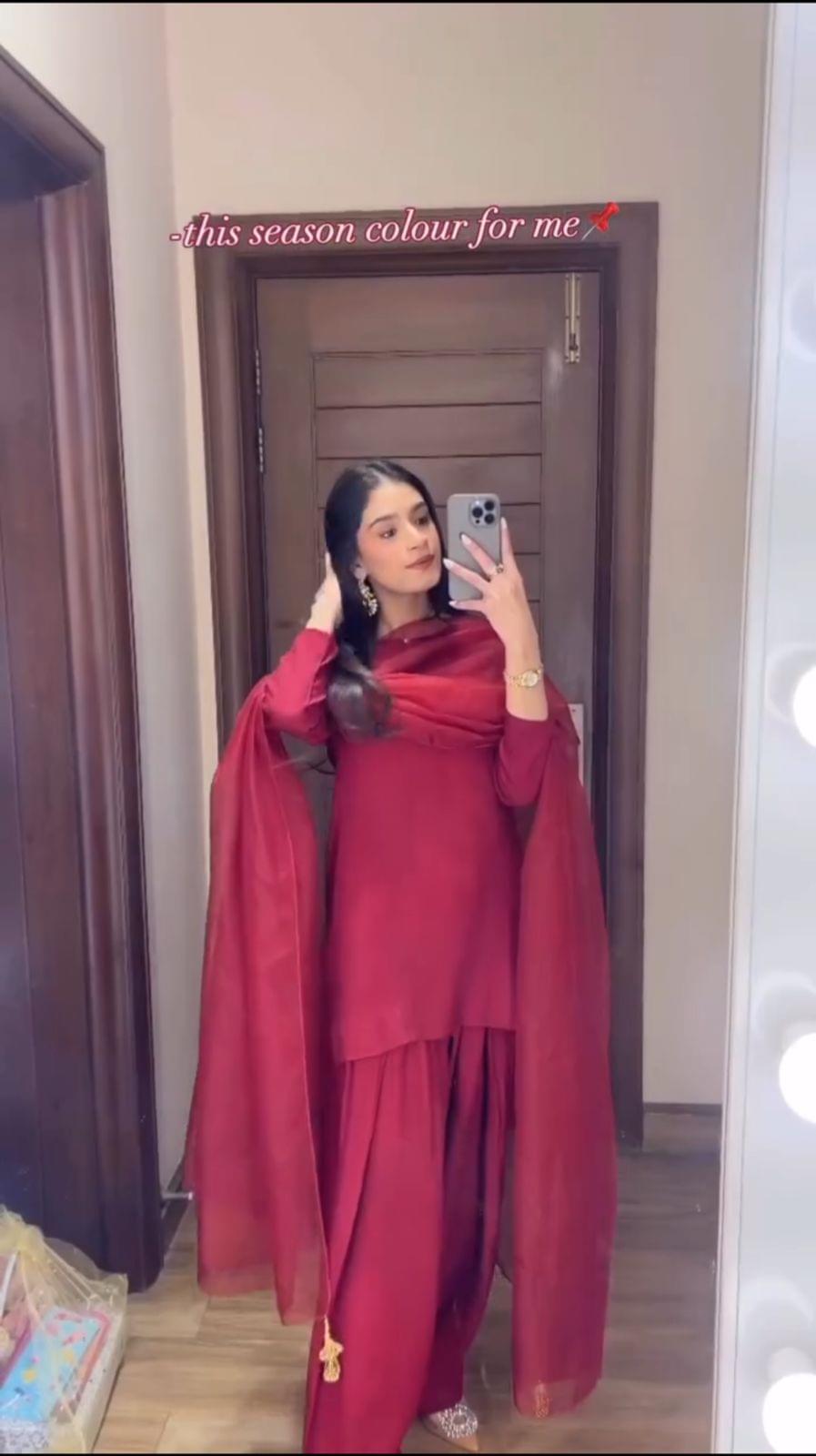 Premium Trending Article - Farshi Shalwar – Graceful & Stylish 3PC - Image 3