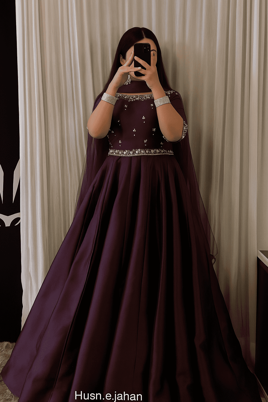 Indian Raw Silk Lehnga Choli 3Pc