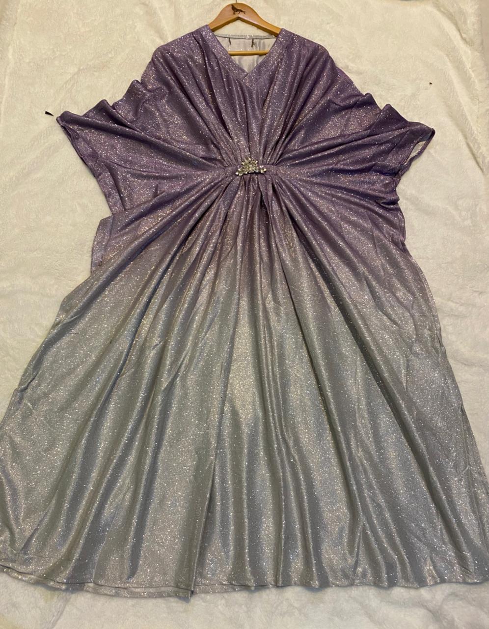 Premium Gradient Shimmer Kaftan – Luxury Party Wear 1PC - Image 6