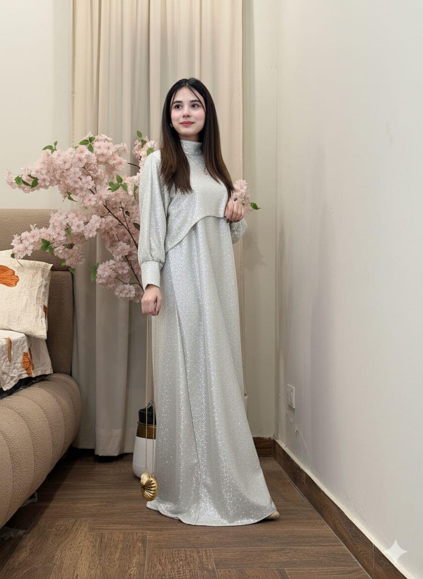 A Moonlight Shimmer Cape & Maxi Set with Pendant - Image 3