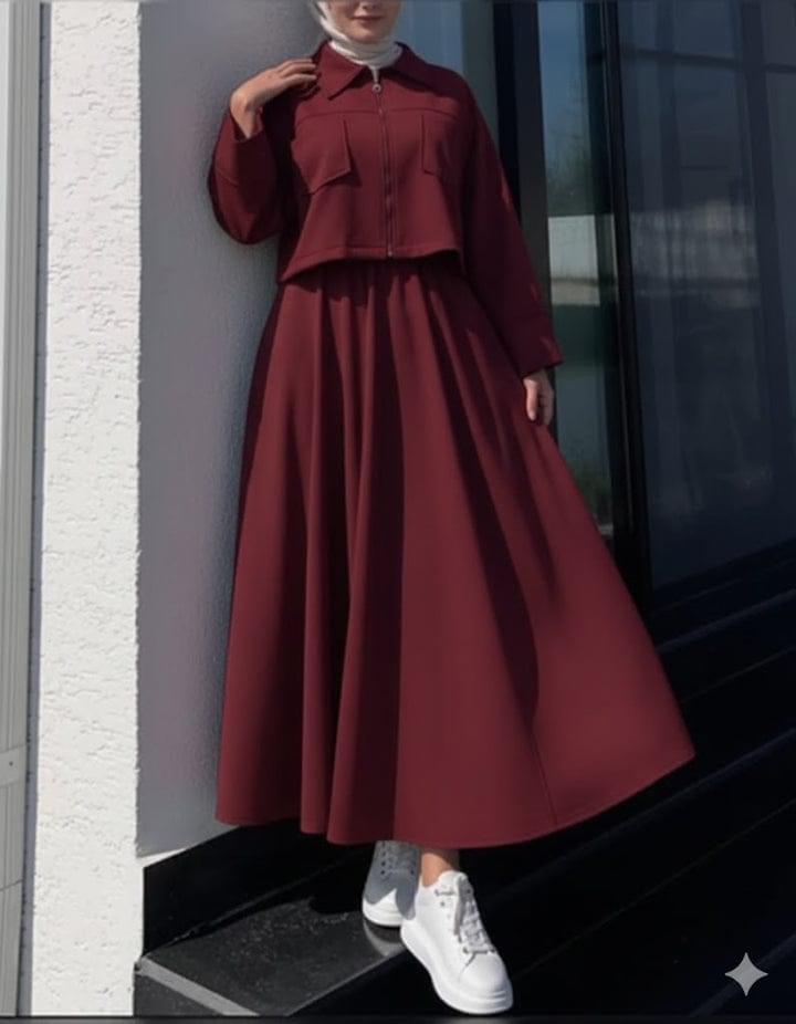 A Winter Zipper Coati and Maxi 2PC