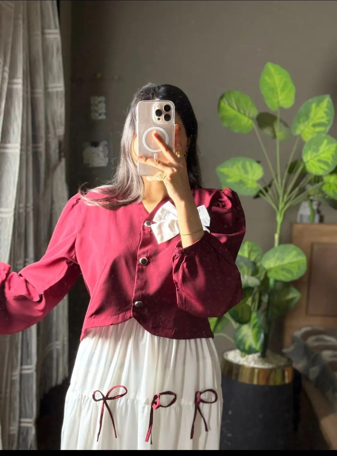 Georgette Bow Skirt with Top